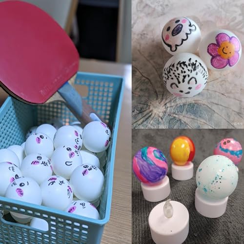 XIPEGPA 30 PCS Table Tennis Balls Ping Pong Balls 40mm Entertainment Plastic Balls for Game Party Sports Activities Fun Games Handicrafts