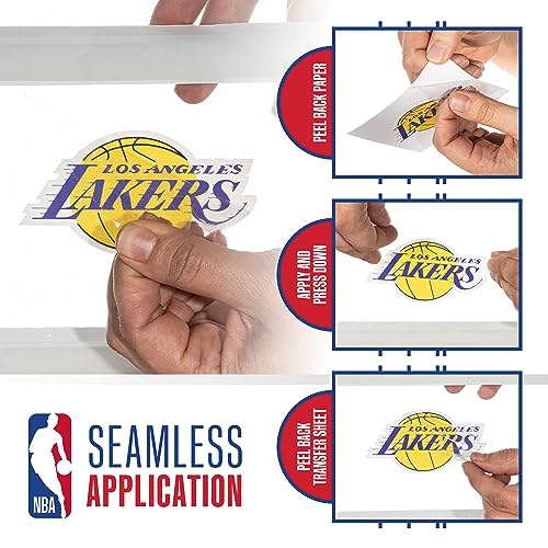 Franklin Sports NBA Over the Door Mini Basketball Hoop - Kids Custom NBA Team Indoor Mini Hoop with All 30 Team Stickers - Fan Shop Basket for Bedroom + Office