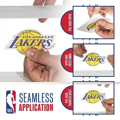 Franklin Sports NBA Over the Door Mini Basketball Hoop - Kids Custom NBA Team Indoor Mini Hoop with All 30 Team Stickers - Fan Shop Basket for Bedroom + Office