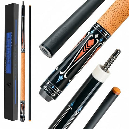 KONLLEN Carbon Fiber Pool Cue Stick 58-inch Professional Pool Sticks for Adults Full Carbon Technology Low Deflection Pool Cue Billiard Cues with 12.5mm Tip (Easy to Control, Pro Taper, Ultra-Smooth) - color: 005 yellow