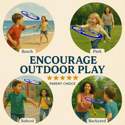 Giant Flying Disc Soft, Foldable & Floats in Air - Encourage Outdoor Play & Family Fun - Great for Kids, Parent-Child Interaction, and School Activities - color: Medium