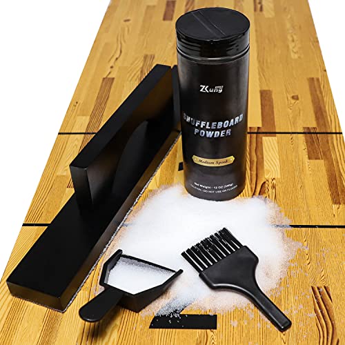 Shuffleboard Sand with Shuffleboard Brush Set for Shuffleboard Table | Shuffleboard Sand Medium Speed, Shuffleboard Table Brush, Mini Dustpan and Brush for Shuffleboard Table