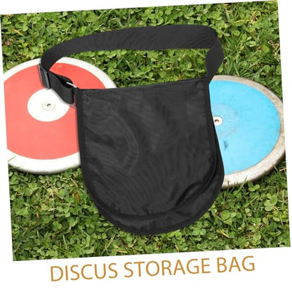 BESPORTBLE Sports Discus Bag Discus Organizer for Athletes Spacious Handheld Storage Portable and Reusable Pouch for Events Black