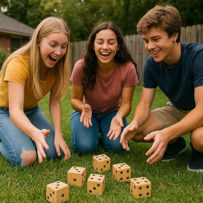 Bolaball Extreme Fun Pack Including 45 Giant Tumbling Blocks, 28 Giant Dominoes, and 6 Giant Dice, Giant Outdoor Games for Family Fun, Set of 3, Classic Block Giant Outdoor Game for 13+ Age Group