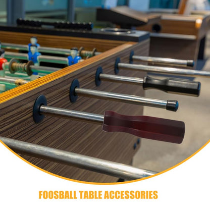 GALPADA 2Pcs Wooden Foosball Table Handles Octagonal Replacement Parts for Indoor Soccer Machine Rods Non-Slip Grip Wine Red