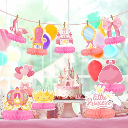 Princess Birthday Party Supplies - Princess Themed Honeycomb Centerpiece ，Table Decorations for Princess Themed Birthday Party Decorations - style: Princess