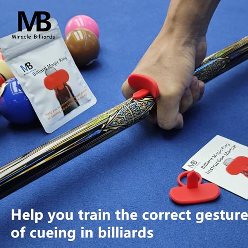 Cue Grip Trainer with Instruction Manual for Billiards & Pool - Silicone Alignment Ring, Improve Your Stroke & Shot Accuracy | Billiard Practice Aid Billiard Training Aids Billiards Accessories
