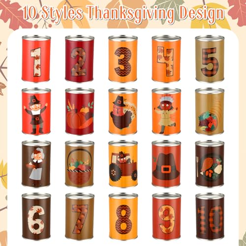 HyDren 13 Pcs Christmas Carnival Can Bean Bag Toss Games for Kids Adults Throwing Can Game for Birthday Family Festive Holiday Homeschooling Backyard Indoor Outdoor Supplies - style: Thanksgiving