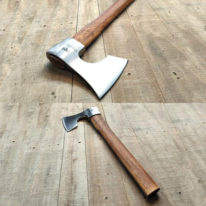 16.5" Throwing Axe, 3 Pack Throwing Axe Set with 1065 High Carbon Steel & Hickory Wood Handle, Perfect for Axe Throwing Games, Competition and Recreation, Ideal Gift for Men (Silver Gray) - color: 3 Pack
