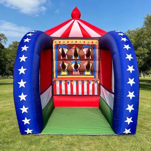 Inflatable Carnival Games — 6.5×6.5×9FT, Built-in Blower, Quick-Inflate — Ring Toss (Quick-Inflate Indoor & Outdoor Game for Backyard Parties, Team Challenges & Festival Events) - style: Ring Toss