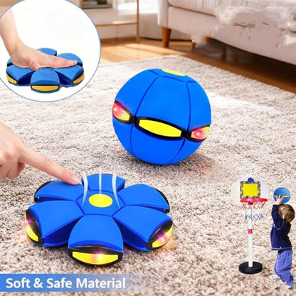 Magic Ball, Magic Metaball, Children Bouncing Ball, Parent-Child Interaction, Dual Form Freely Switchable, with 6 Light for Kid - color: B