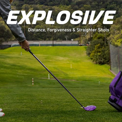 Precise M5 Women’s Golf Clubs Set – Complete Right-Handed Set with Titanium Driver, S.S. Fairway & Hybrid, 5-PW Irons, Putter, Stand Bag & Headcovers – Graphite Shafts – Purple – Petite/Standard/Tall - size: Left Hand Petite Size