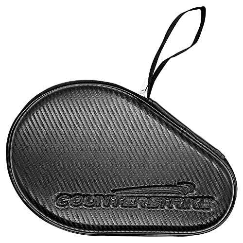Professional Ping Pong Paddle Hard Case | PROTECT YOUR PADDLE | Table Tennis Paddle Hard Case | Table Tennis Racket Case | Hard Shell | Water Resistant - color: Black Matte Fiber
