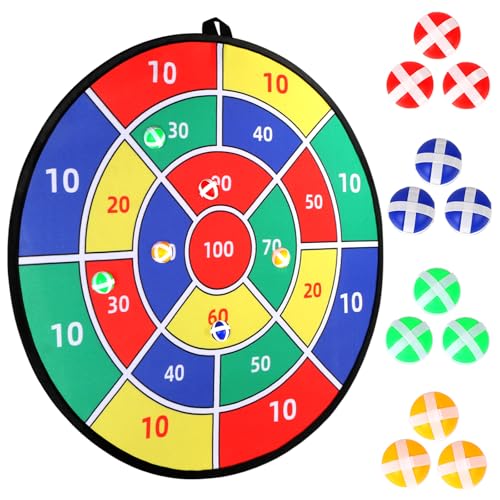 Toys Gifts for Kids Boys Daughter Son Birthday 29" Large Dart Board for Kids, Double-Sided Kids Dart Board with Sticky Balls, Indoor Sports & Outdoors Fun Party Play Games Toys