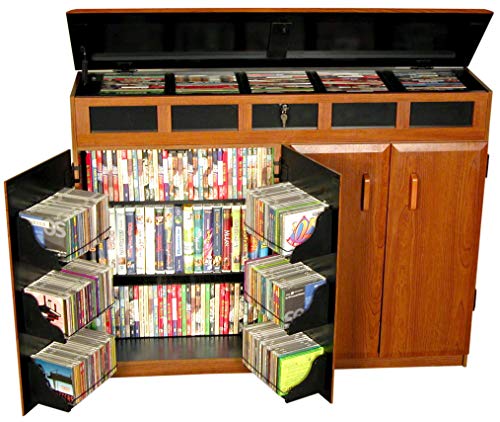 Venture Horizon Top Load Media Cabinet - Cherry - color: Cherry-finish