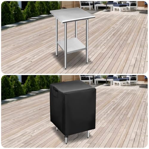 Outdoor Prep Table Cover, 30 Inch Waterproof Stainless Steel Prep Cart Cover, Outdoor kitchen Grill Bbq Food Prep Table Covers - 30 x 30 x 35 Inch - size: 30" x 30" x 35"