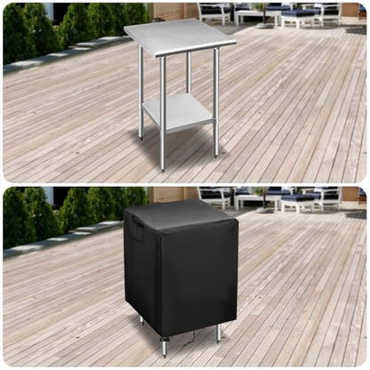 Outdoor Prep Table Cover, 30 Inch Waterproof Stainless Steel Prep Cart Cover, Outdoor kitchen Grill Bbq Food Prep Table Covers - 30 x 30 x 35 Inch - size: 30" x 30" x 35"