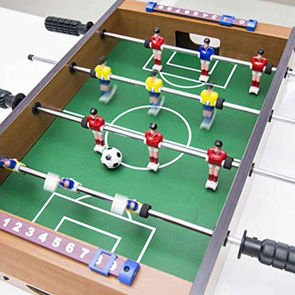 14 Inch Foosball Table, Wooden Soccer Game Tabletop, Mini Indoor Table Soccer Set for Game Rooms, Parties, Family Night