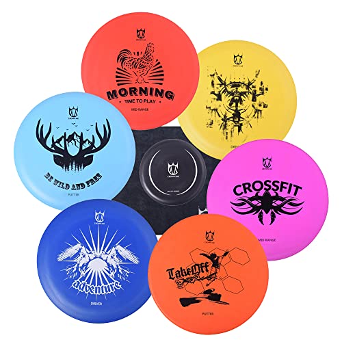 CROWN ME Disc Golf Set, Disc Golf Starter Set - style: 6 Disc
