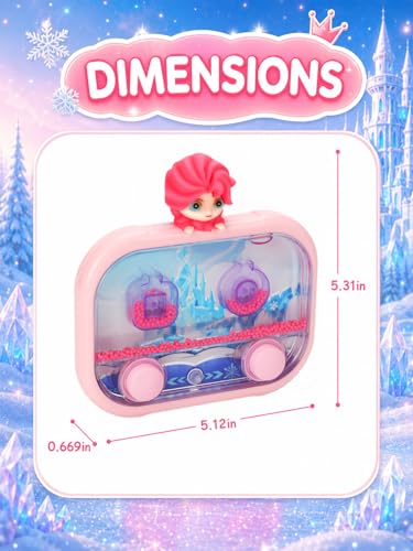 Handheld Water Game with Light – Water Ball Target Toy for Kids Ages 3+, Retro Fidget, Screen-Free Car Travel Game, Road Trip, Airplane, Portable Autism Gift - color: Frozen