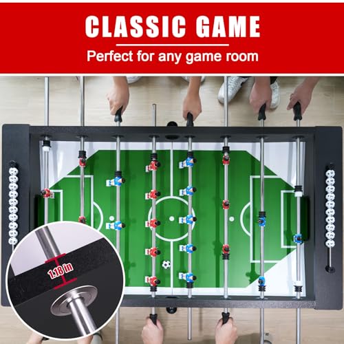 Seydrey 55" Competition Sized Foosball Table, Arcade Soccer Game for Home with Leg Levelers, Heavy-Duty Legs, Perfect for Family