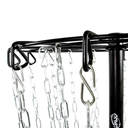 MVP Disc Sports Black Hole Practice 24-Chain Portable Disc Golf Basket Target