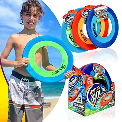 JA-RU Soft Giant Frisbee Throwing Disc 16" (3 Unit Assorted) Soaring Flyer Splash Fun Aqua Flyer Lightweight. Flying Discs for Kids & Adult Toys. Safe Easy and Professional. Plus Bouncy Ball.5138-3p