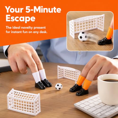 Finger Soccer Game Set with 2 Goals, Mini Table Football Game for Fans Club Sports Bar and Home Party