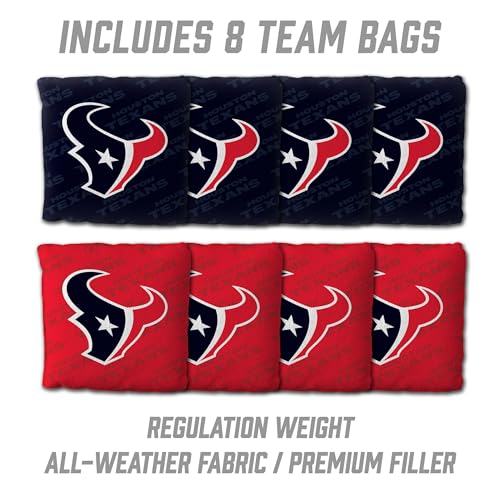 YouTheFan NFL 2' x 4' Slogan Series Professional Wood Cornhole Game with Logo Bags - color: Houston Texans