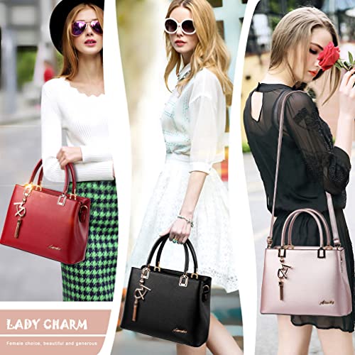 Womens Purses and Handbags Shoulder Bags Ladies Designer Top Handle Satchel Tote Bag - color: Violet