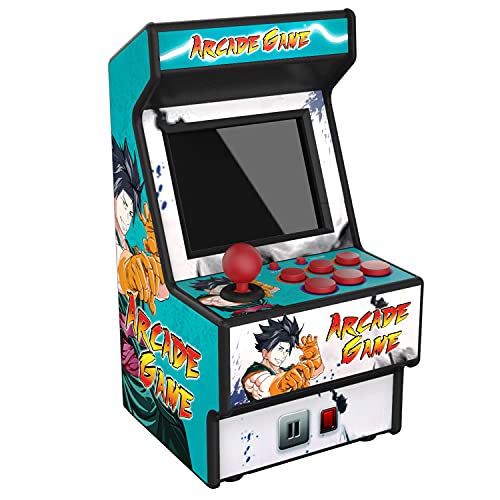 Mini Arcade Machine, Retro Gaming Console with 156 Classic 16-Bit Video Games, Handheld Game Console, 2.8 Inch Color Display, Rechargeable Battery, Support for TV Output, Birthday Present for Children - size: Green 156 Games One Player