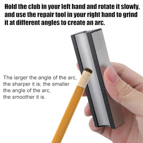 Gosknor Pool Cue Tips Shaper, Pool Stick Tip Repair Tool Versatile Pool Cue Tips Replacement Kit Billiards Accessories Pool Cue Accessories for Every Enthusiast