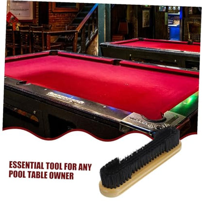 Pool Table Brush and Billiards Rail Cleaning Brush with Wooden Handle, 12-inch Narrow Crevice Cleaner for Felt Surface, Window Groove, and Gap Cleaning Tools for Pool Table
