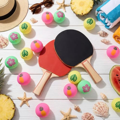Soulchen 24 Pcs Table Tennis Balls Bulk 40mm Novelty Fun Table Tennis Balls Accessories for Gift Party - style: Pineapple