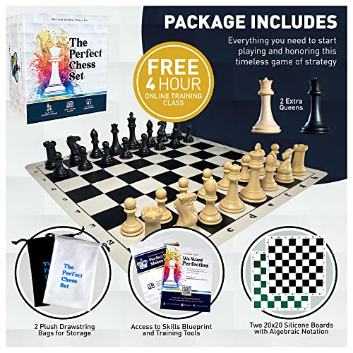 MegaChess Staunton Quadruple Weighted Chess Set - 4.1" Kings, 2 Boards, 34 Pieces, 4 lbs, Ages 8+ - size: Classic XL Super Heavyweight Edition