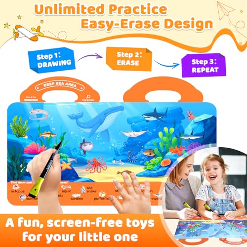 Search and Find Activity Books for Kids Ages 3-5, Toddler Toys Travel Game Busy Book for Car Airplane Road Trip, Preschool Learning Activities, Educational Seek Activity Christmas Birthday Gifts - color: Muiti