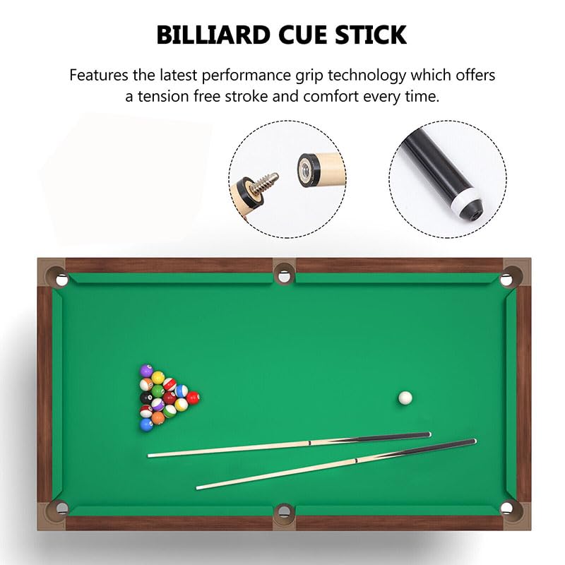 58 Inch Billiard House Cue Sticks 2-Piece Pool Cue Set of 4