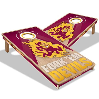 YouTheFan NCAA 2' x 4' Slogan Series Professional Wood Cornhole Game - color: Arizona State Sun Devils