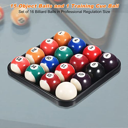 PATIKIL Pool-Billiard Ball Set, 2-1/4 Inch Regulation Size Complete 16 Professional Resin Billiards Ball for Replacement Billiard Game