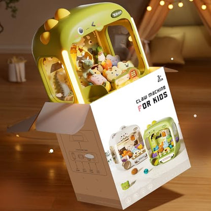 64 PCS Large Claw Machine for Kids Dinosaur,Vending Machine Toys for Boys 5 6 7 8 Year Old,Candy and Prize Electronic Dispenser Game Ages 5-7 6-8,Birthday Gift for 3 4 5 6 Year Old Boy Girl - style: Dinosaur