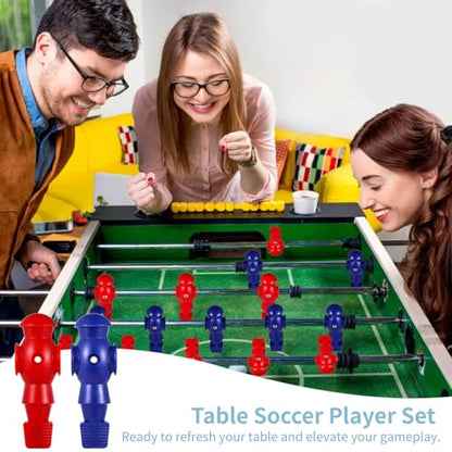 OMISTAR 26 Pcs Foosball Men, Resin Foosball Replacement Parts, Table Soccer Player Set for Tournament Foosball, 13 Red and 13 Blue