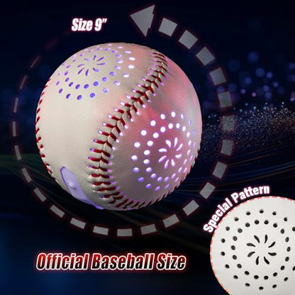 LED Rechargeable Baseball with 9 Lighting Modes Glow in The Dark Baseballs, Baseball Gifts for Boys 6 7 8 9 10 11 12 Years Old Sport Games for Kids Indoor Outdoor Toys for Kids