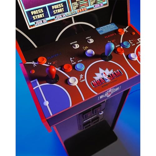 ARCADE1UP NBA Jam Deluxe 2-Player Control Panel Arcade Machine, Built for Your Home, 5 Foot Tall Cabinet with 3 Classic Games