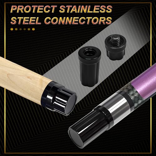 HomeSeason 58in 2-Piece Pool Cue, 18/19/20/21oz Professional Maple Billiards Stick 3D Printed Lizard Grip with Case, 12.5mm Tip Stainless Steel Quick Screw - color: 18oz(Purple)