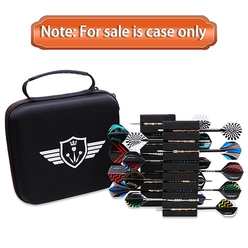 LTGEM Darts Case Compatible with All Specifications of Darts Steel Tip and Soft Tip Darts, Plastic Darts, Holds 18 Darts and Extra Accessories, Tips, Shafts and Flights(Only Case)