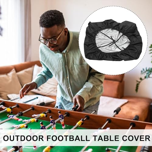 Cabilock Foosball Table Protector Cover Waterproof Oxford Cloth 210d Silver Coated Dustproof Outdoor Foosball Accessory 160x115x50cm for Game Room and Sports Party