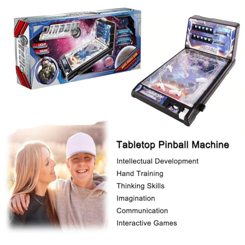 Action and Reflex Pinball Game, Tabletop Electronic Pinball Gifts, Birthdays Desktop Pinball Machine Toy for Boys Girls, Arcade Tabletop Electronic Pinball Gifts for Kids