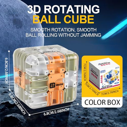 3D Cube Puzzles Fidget Toys - Brain Teaser Puzzles Toys Educational Learning Toys for Logical Thinking, Puzzle Maze Cube Easter Basket Stuffers Birthday Gifts (Green) - color: Green