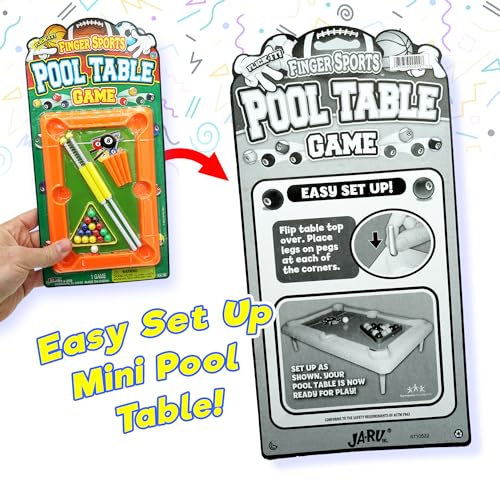 JA-RU 12 Inch Mini Pool Table Set (Mini Billiards) w/ 2 Cue Stick & Pool Balls. Portable Travel Size Mini Arcade Game. Office Desk Toys & Tabletop Games. Party Favors. 209 - style: 3 Pack