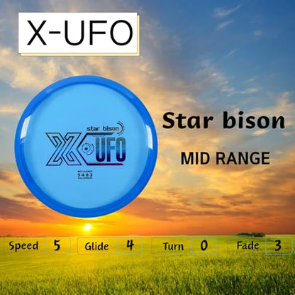 X-UFO Disc Golf Set - Disc Golf Starter Set, Includes 1 Putter, 1 Driver, and 1 midrange disc, Weighing 170-178 Grams Suitable for Beginners and Professional disc Golf tournaments - color: Set 4